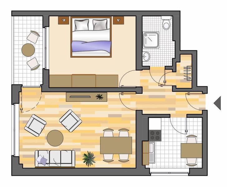 Attraktive 2-Zimmer-Etagenwohnung in Herten mit tollem Ausblick